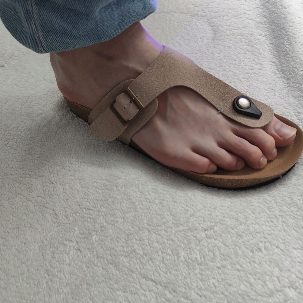 Summer Cork Thong Sandals Open Toe Beach EU39 US8-8.5